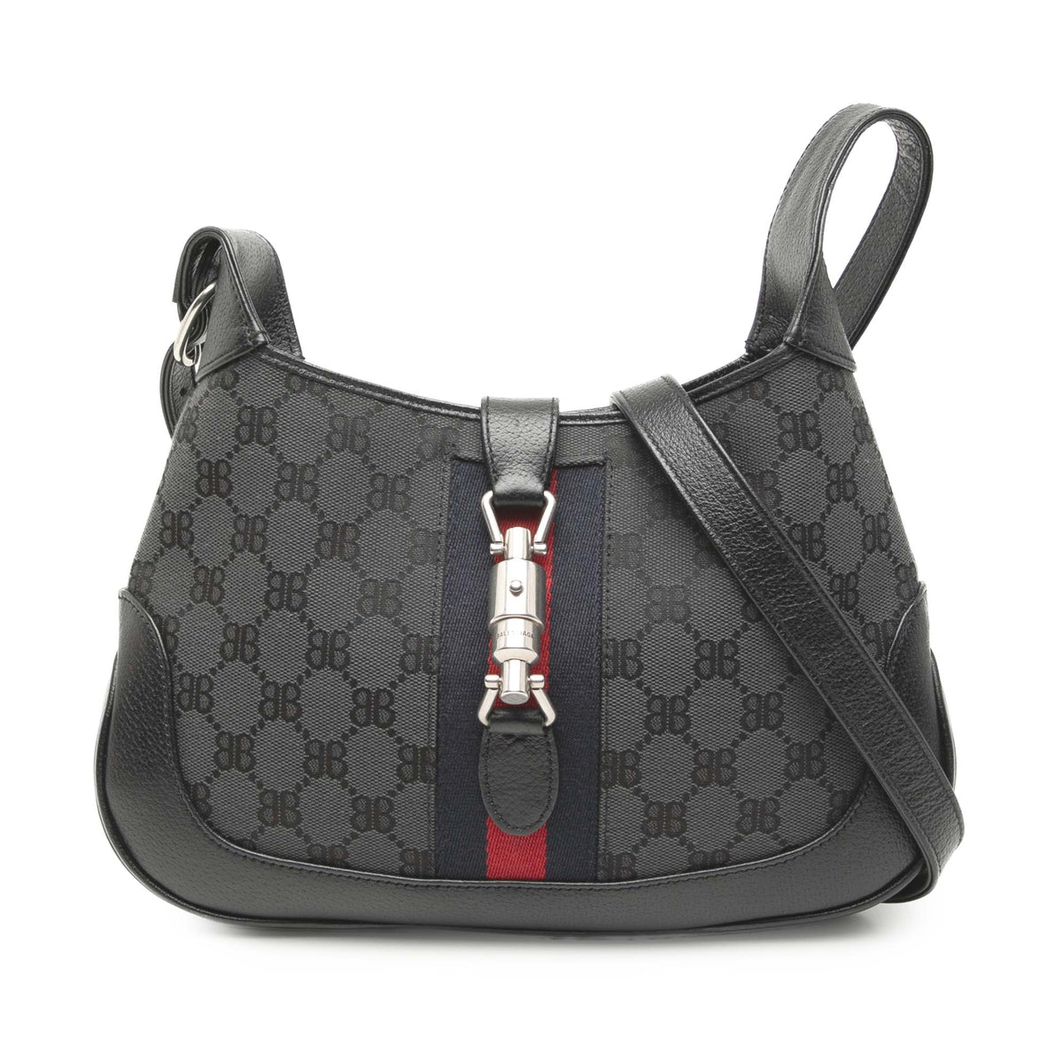 Sac Balenciaga Gucci The Hacker Project Small BB Toile Web Jackie 1961 Bandoulière - Noir