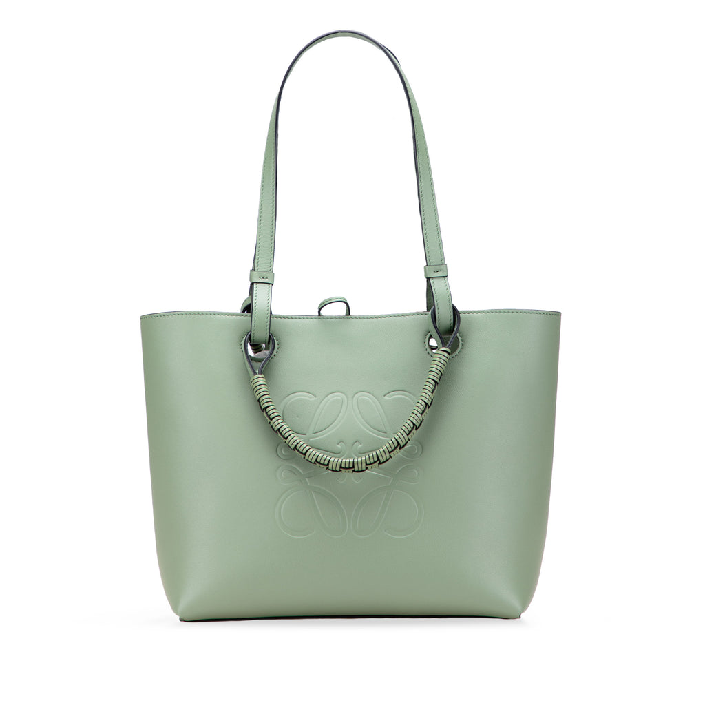 Sac Loewe Small Smooth Cuir de veau Anagram Cabas - Vert