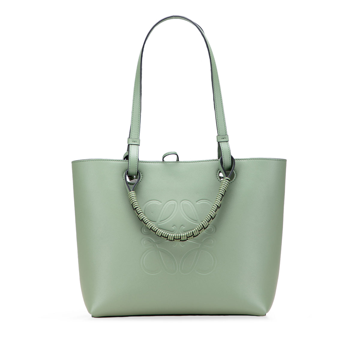 Sac Loewe Small Smooth Cuir de veau Anagram Cabas - Vert