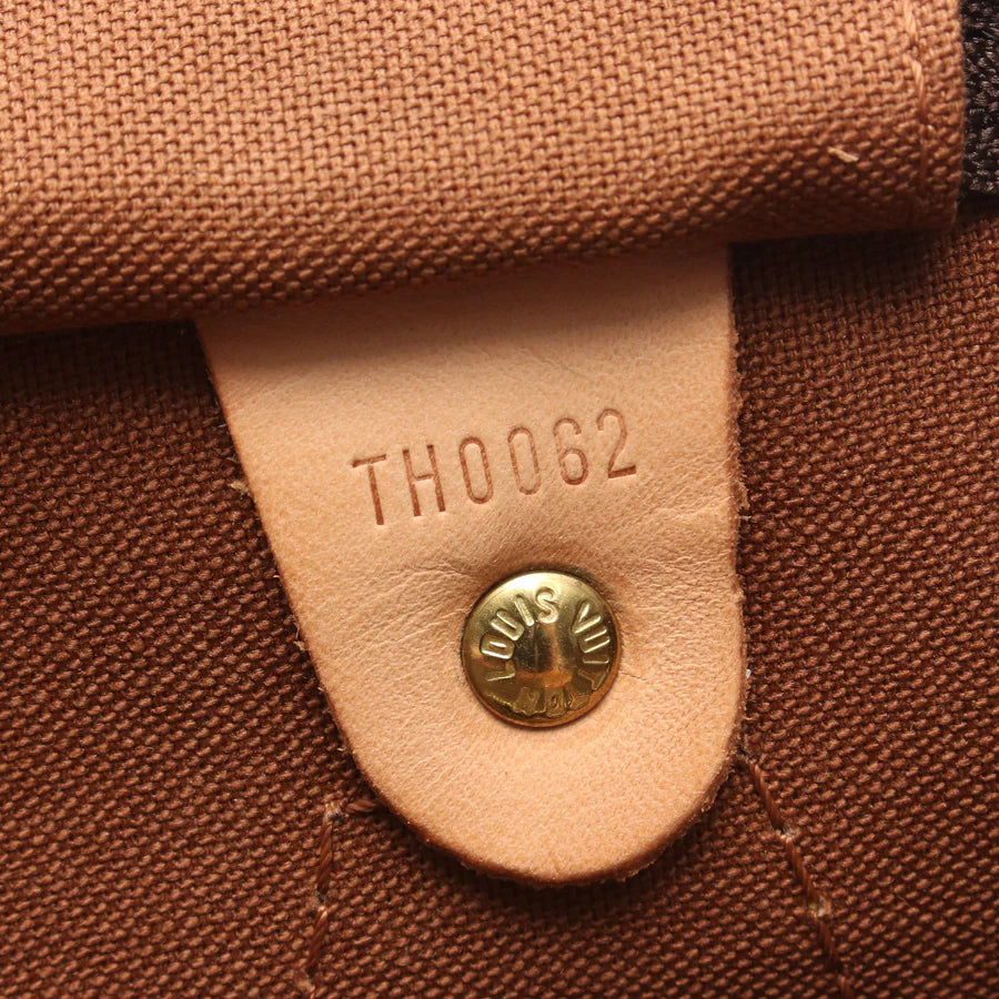 Sac Speedy 30 Vintage en toile monogram marron