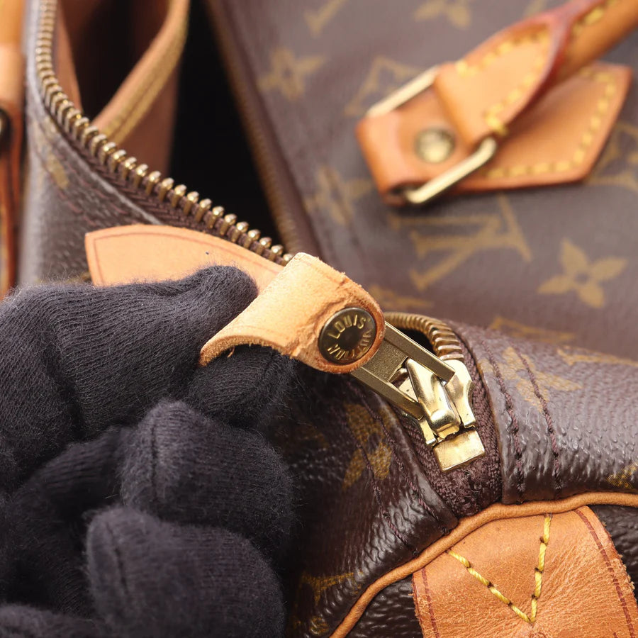 Sac Speedy 40 Vintage en toile monogram marron