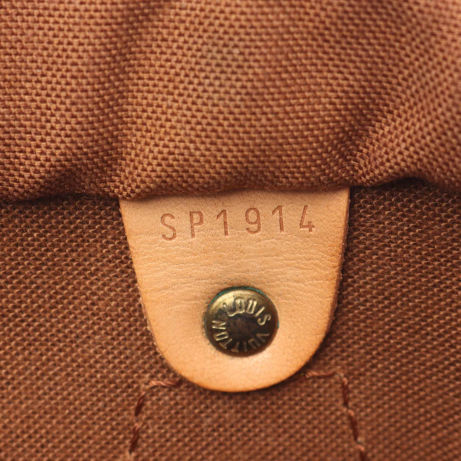 Sac Speedy 40 Vintage en toile monogram marron