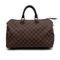 Sac Speedy 35 Vintage en toile damier marron