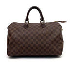 Sac Speedy 35 Vintage en toile damier marron