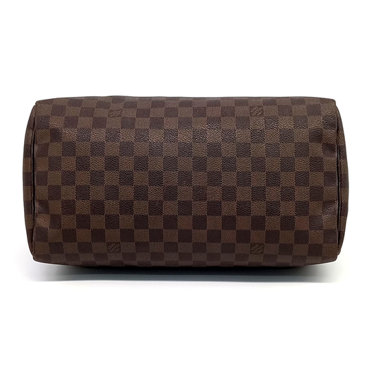 Sac Speedy 35 Vintage en toile damier marron