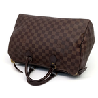 Sac Speedy 35 Vintage en toile damier marron