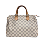 Sac Speedy 30 en toile damier azur