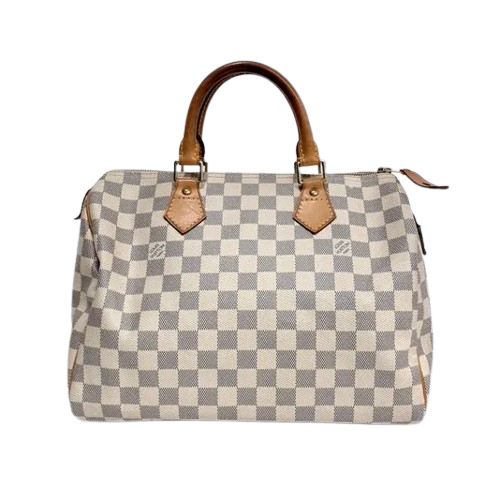 Sac Speedy 30 en toile damier azur