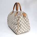 Sac Speedy 30 en toile damier azur