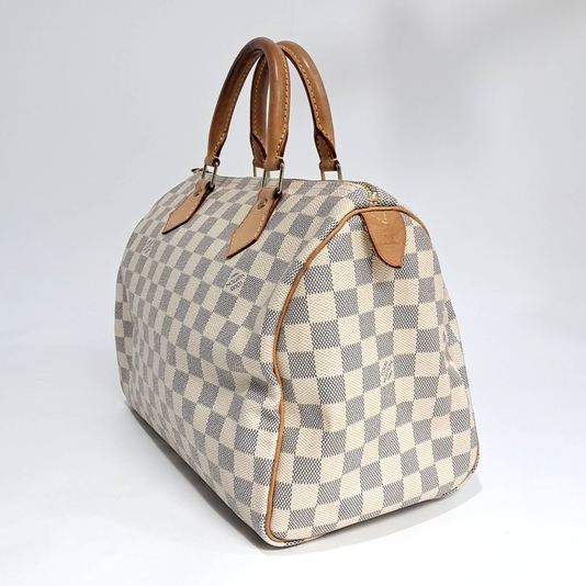 Sac Speedy 30 en toile damier azur