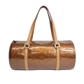 Sac à main Bedford en toile vernis marron