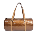 Sac à main Bedford en toile vernis marron