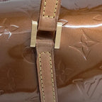 Sac à main Bedford en toile vernis marron