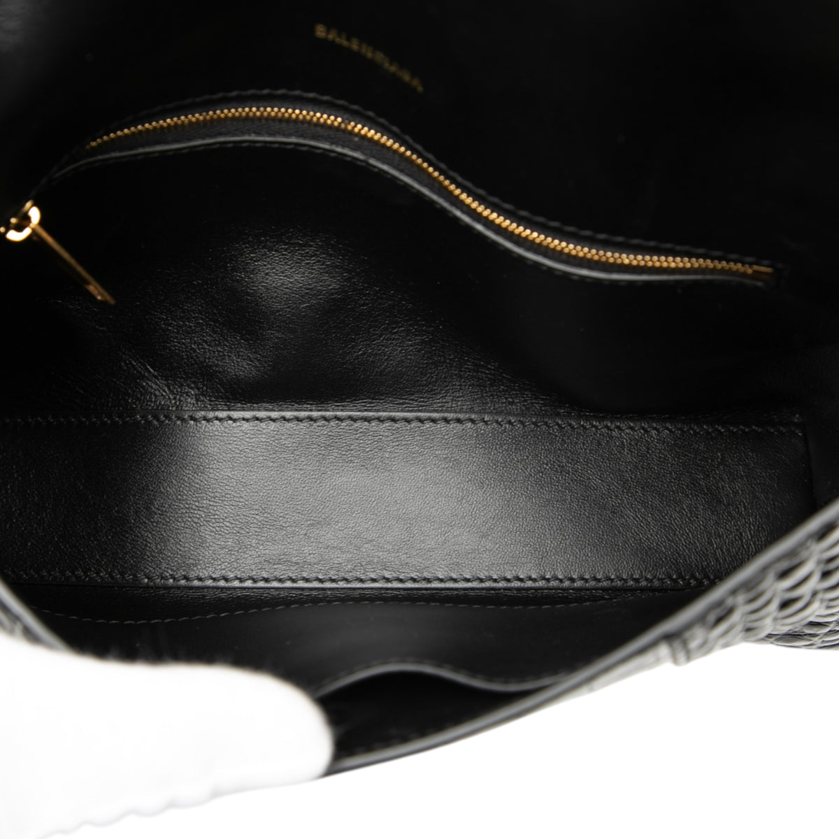Sac Balenciaga Croc Embossed Cuir Downtown Bandoulière XS – photo 4