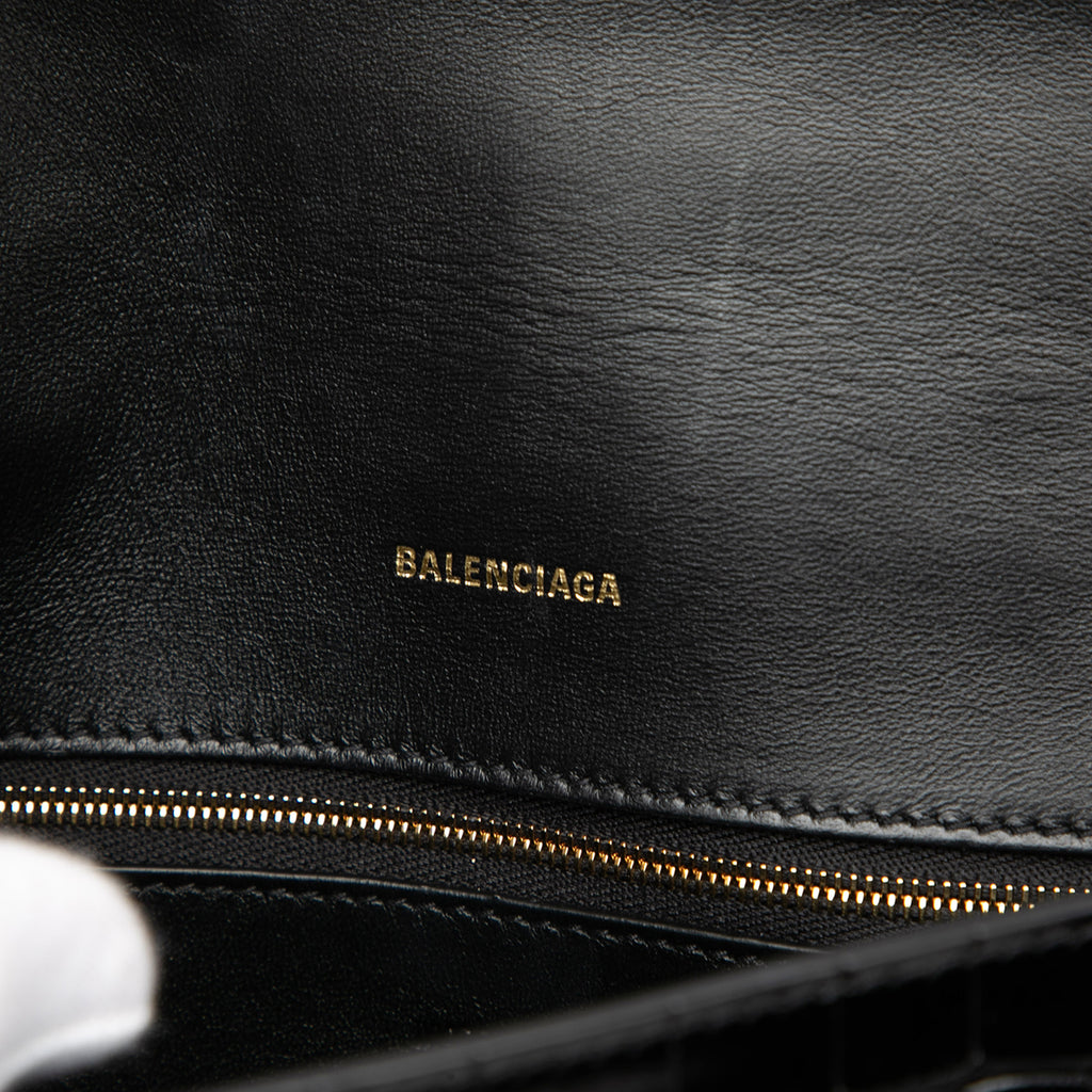 Sac Balenciaga Croc Embossed Cuir Downtown Bandoulière XS – photo 5