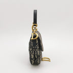 Borsa Oblique Saddle in tela nera