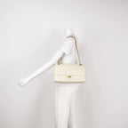 Borsa 2.55 Media in pelle bianca