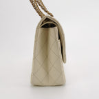 Borsa 2.55 Media in pelle bianca
