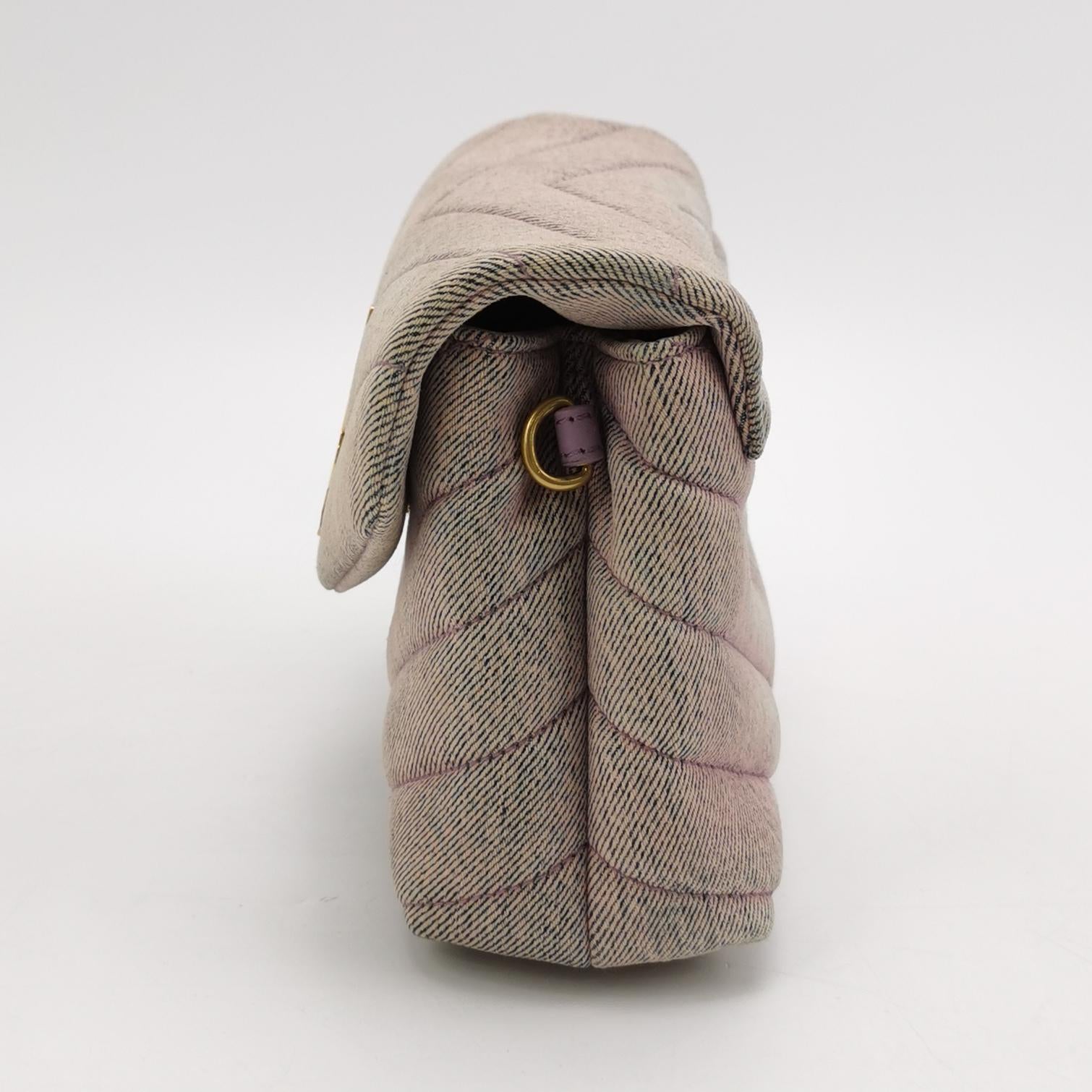 Sac Loulou en denim violet