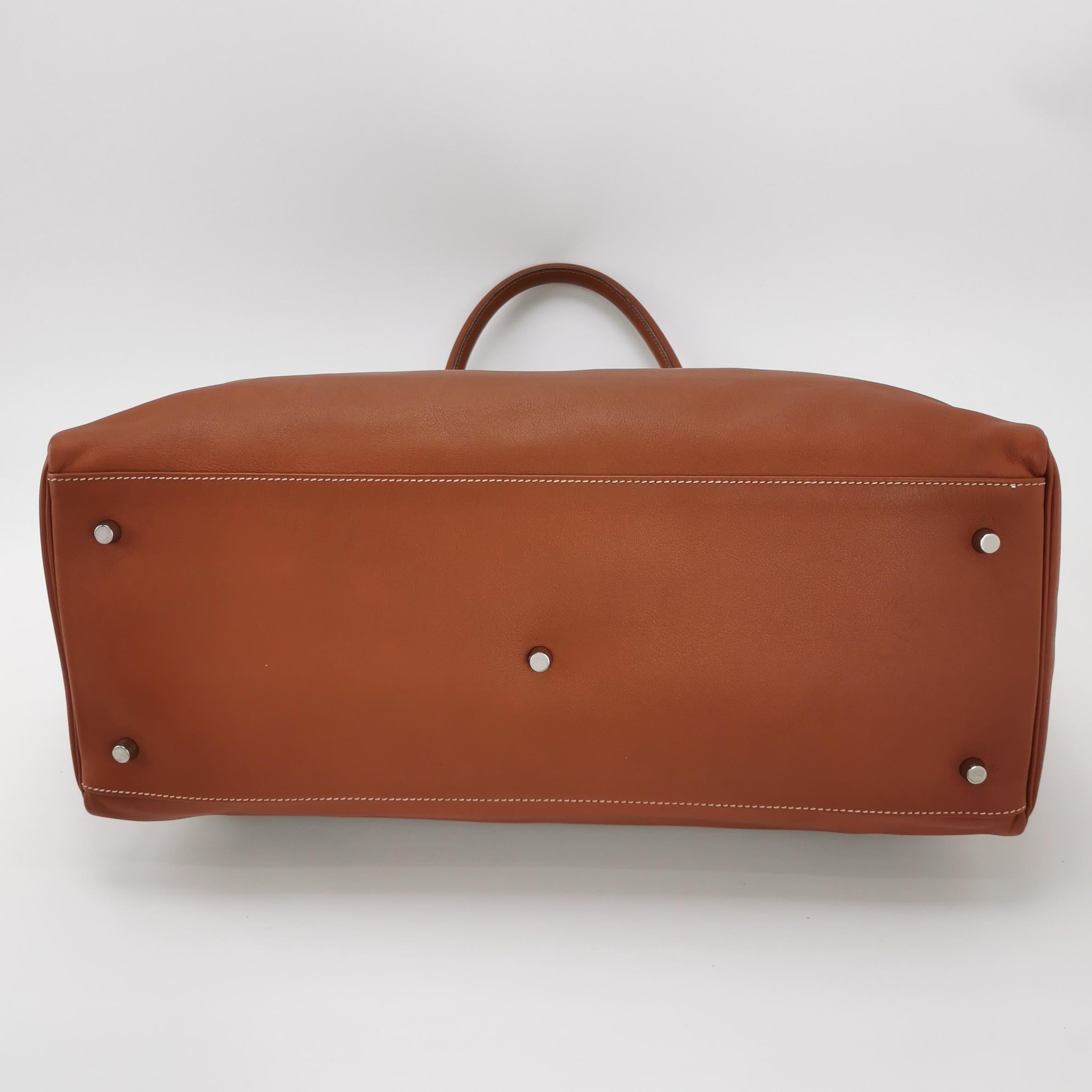 Kelly 50 Tasche aus braunem Leder