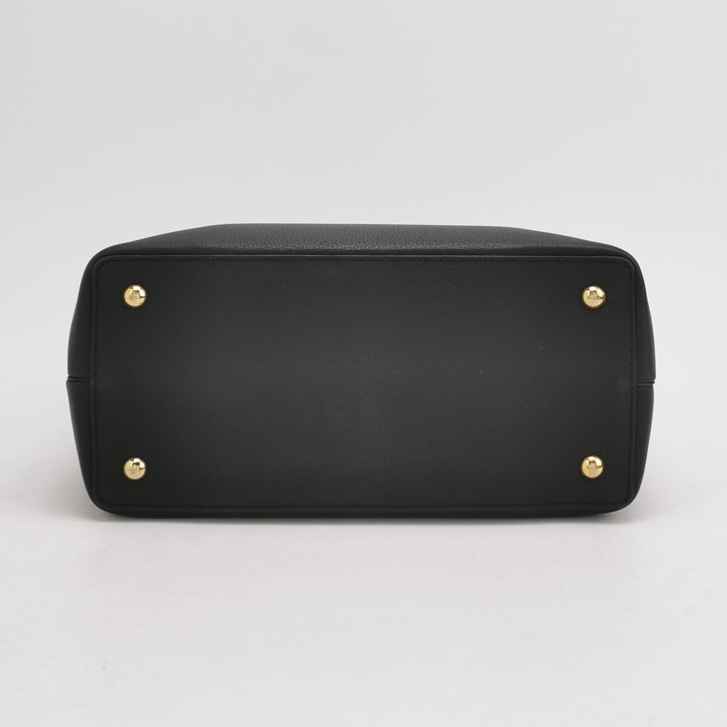 Piccola borsa da 2 giorni in pelle nera