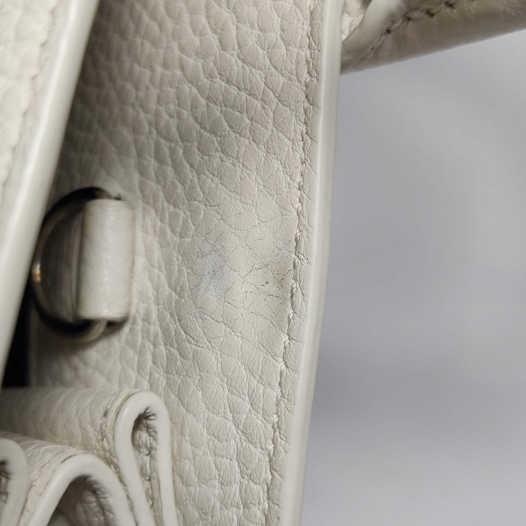 Sac de Jour Nano en cuir blanc