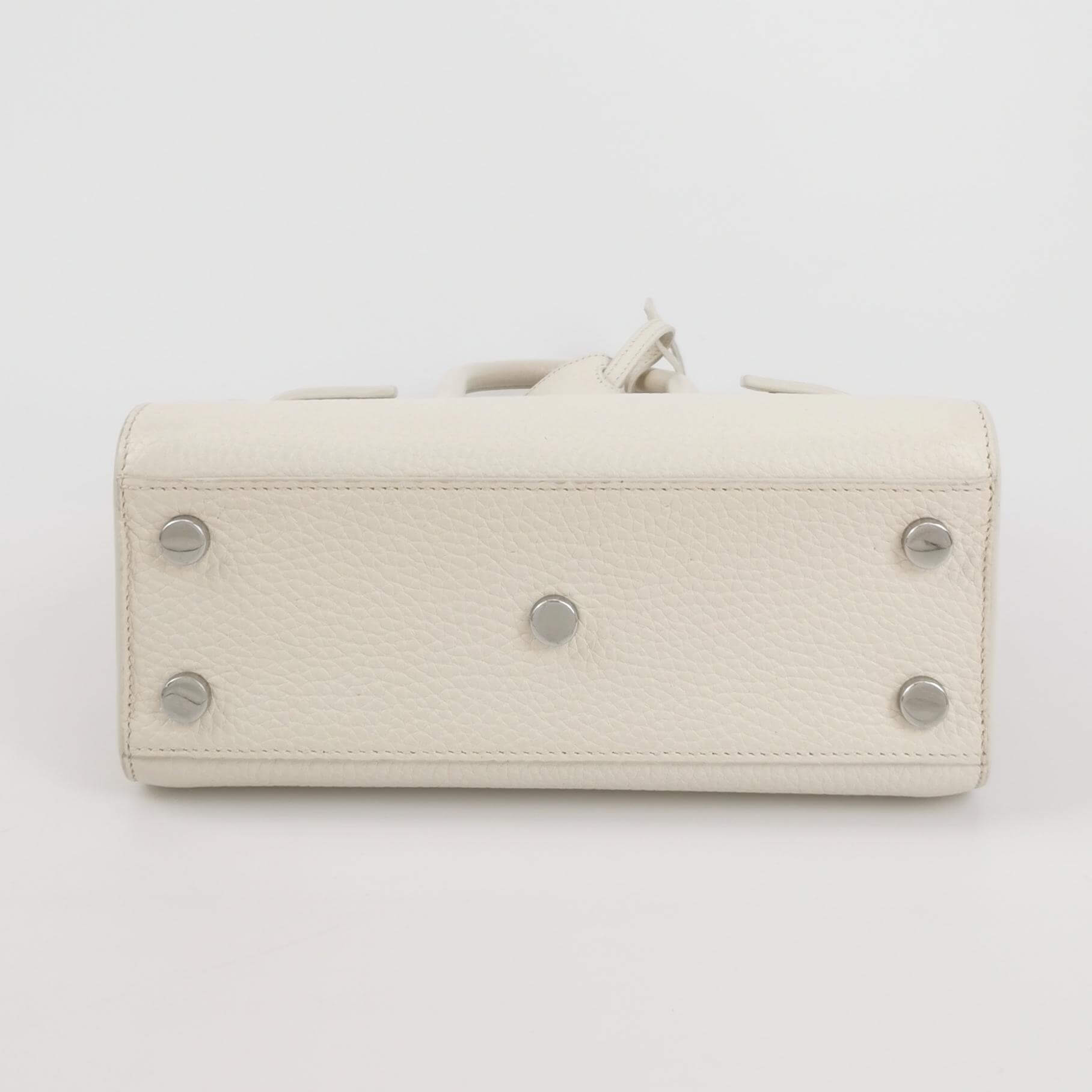Sac de Jour Nano en cuir blanc