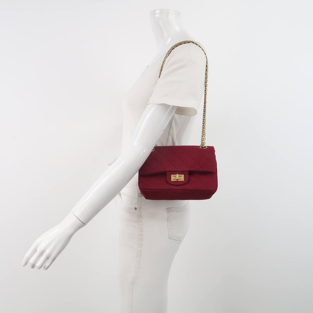 Borsa 2.55 Media in toile rossa