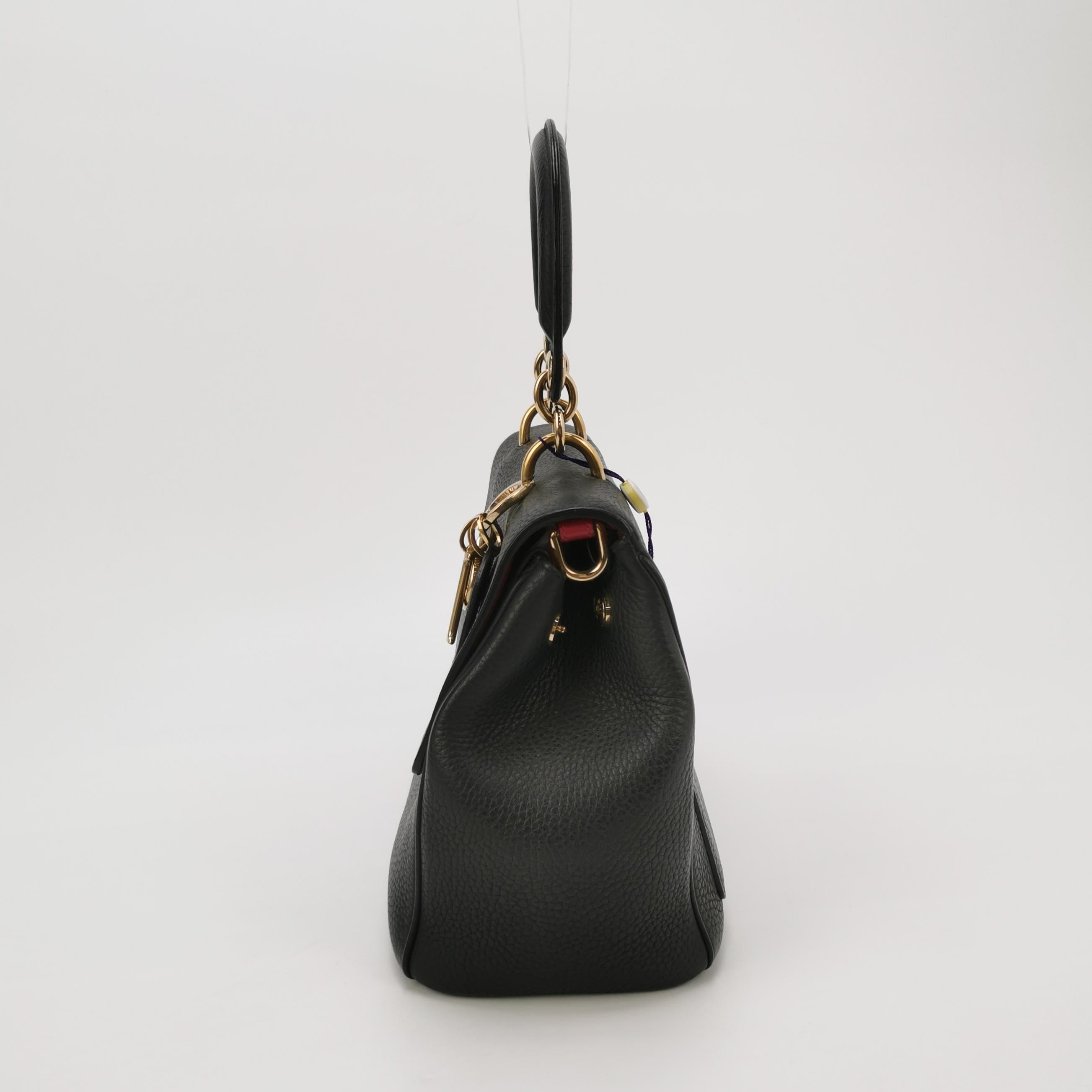 Sac Be Dior en cuir noir