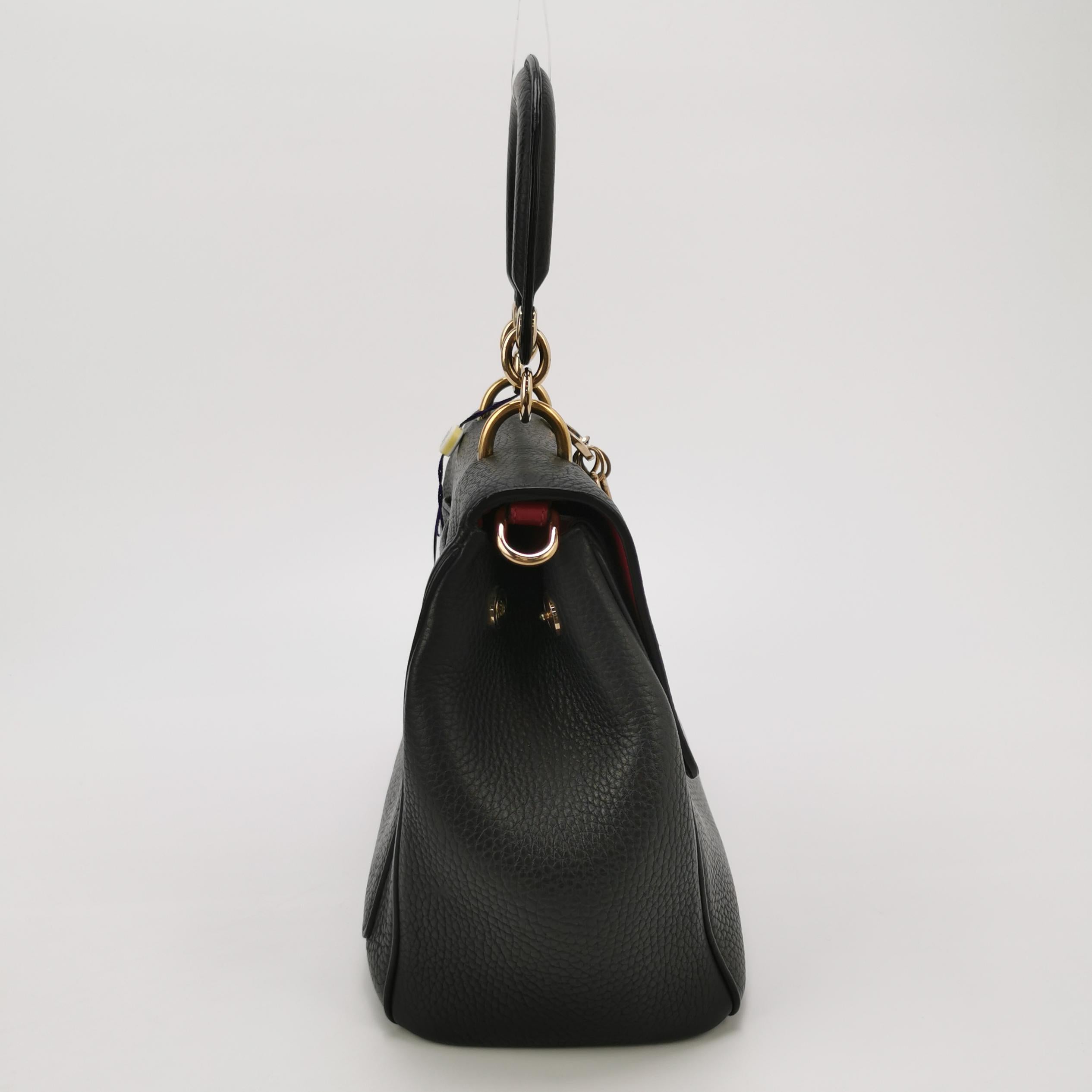 Sac Be Dior en cuir noir