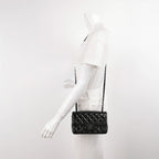 Borsa Timeless / Classica Maxi Jumbo in pelle verniciata nera