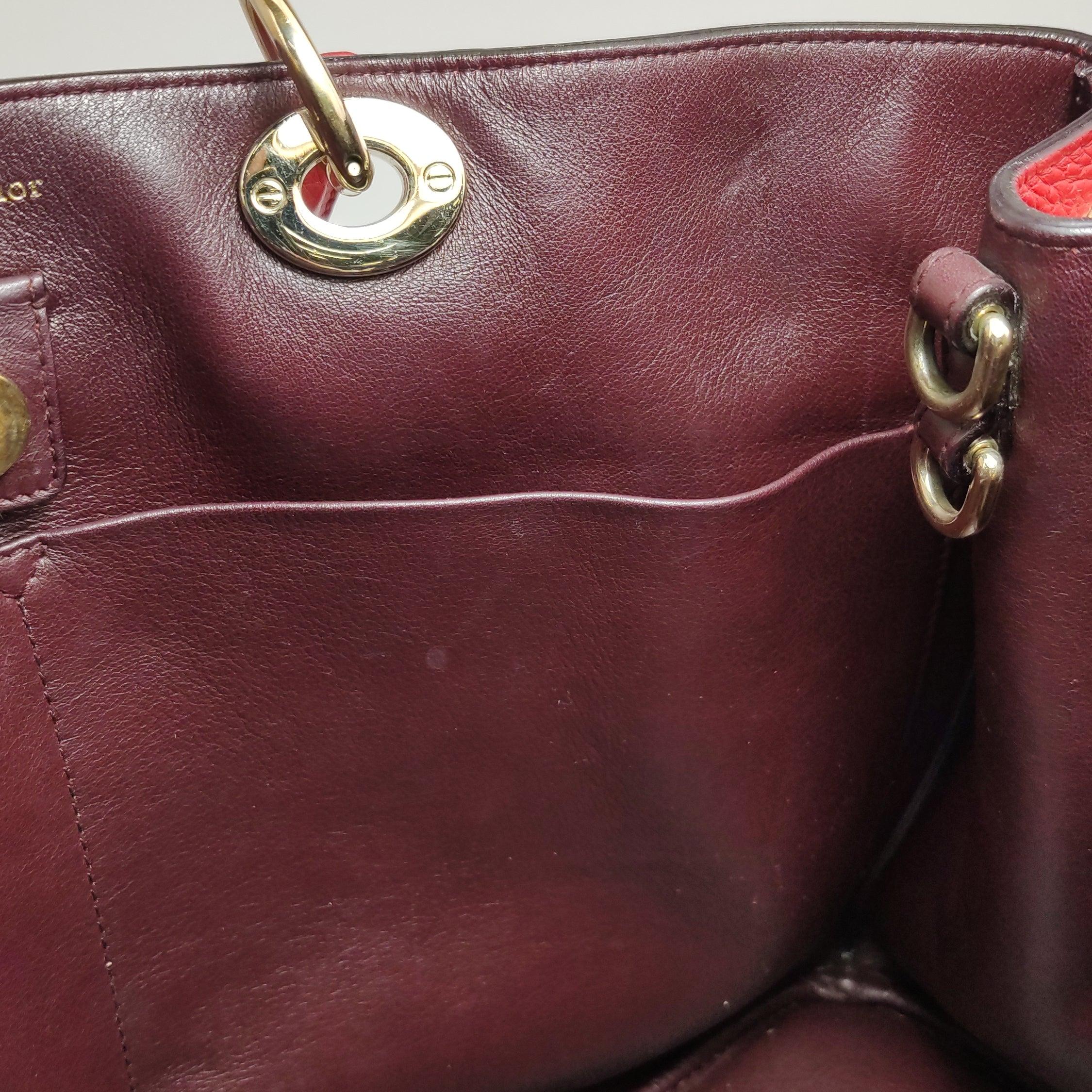 Sac Diorissimo en cuir rouge