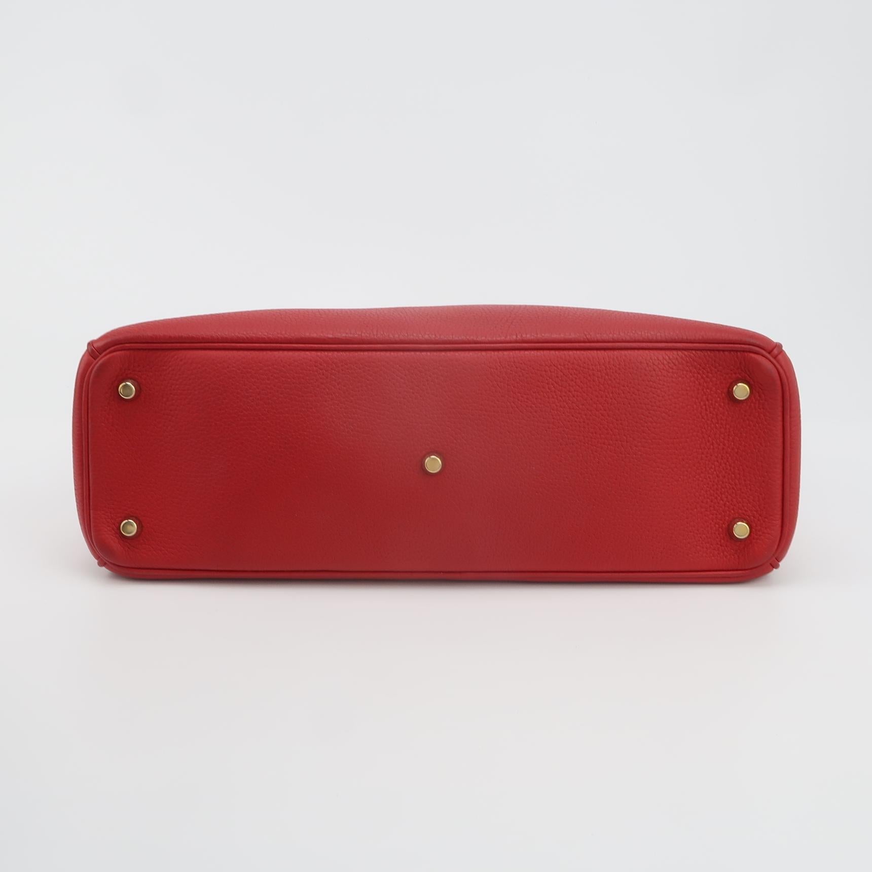Sac Diorissimo en cuir rouge