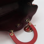 Sac Diorissimo en cuir rouge