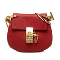 Sac Chloé Nano Grained Cuir d’agneau Drew Bandoulière - Rouge
