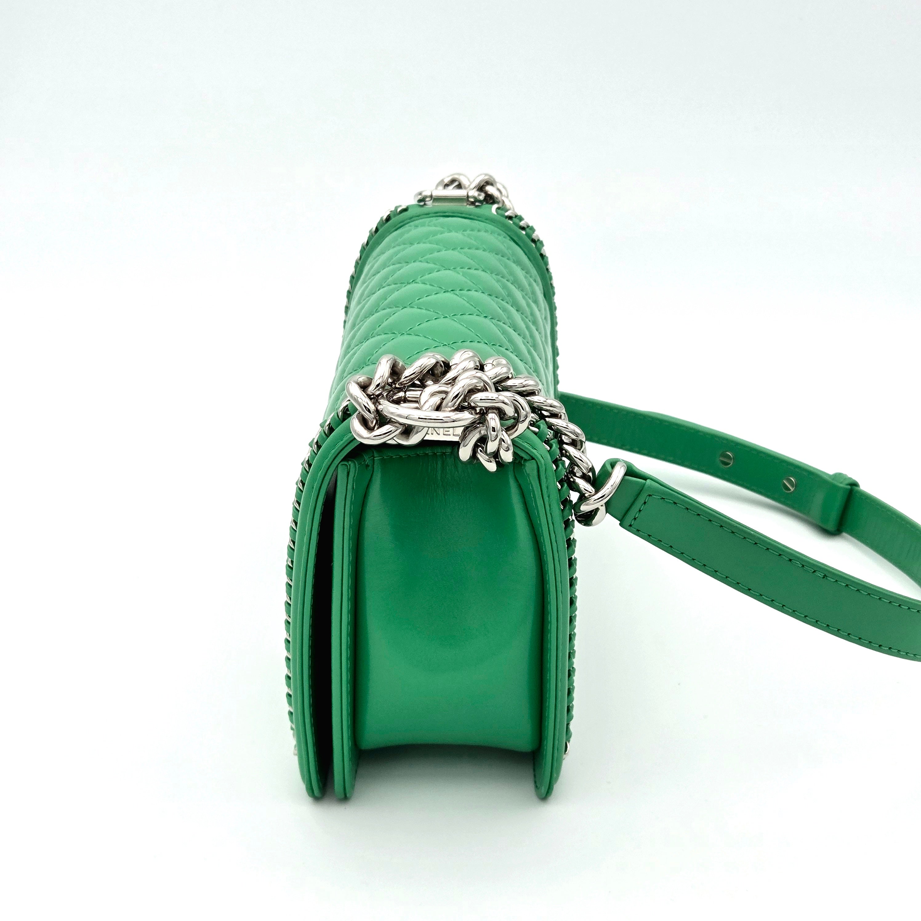 Sac à main en cuir Boy Vert