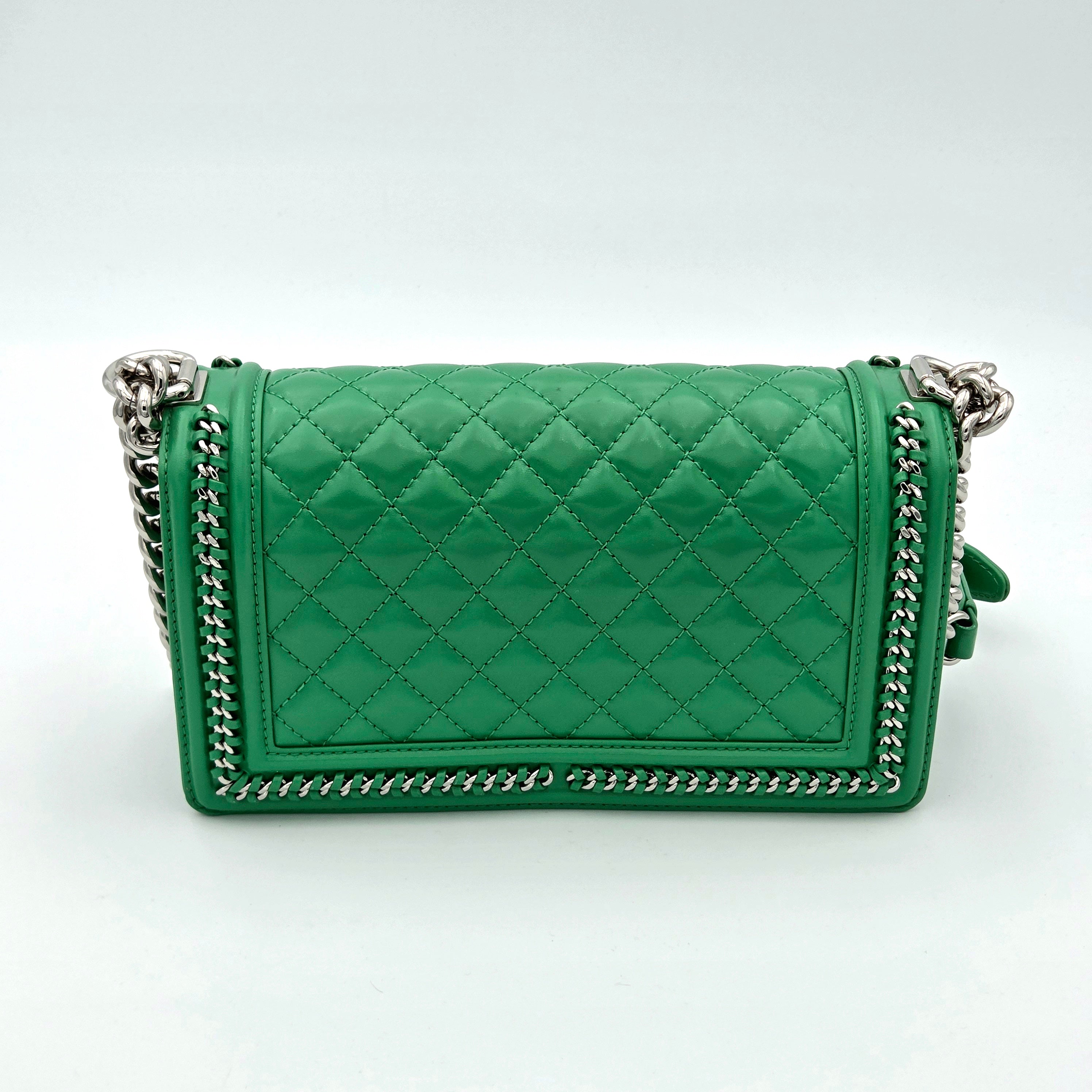 Sac à main en cuir Boy Vert
