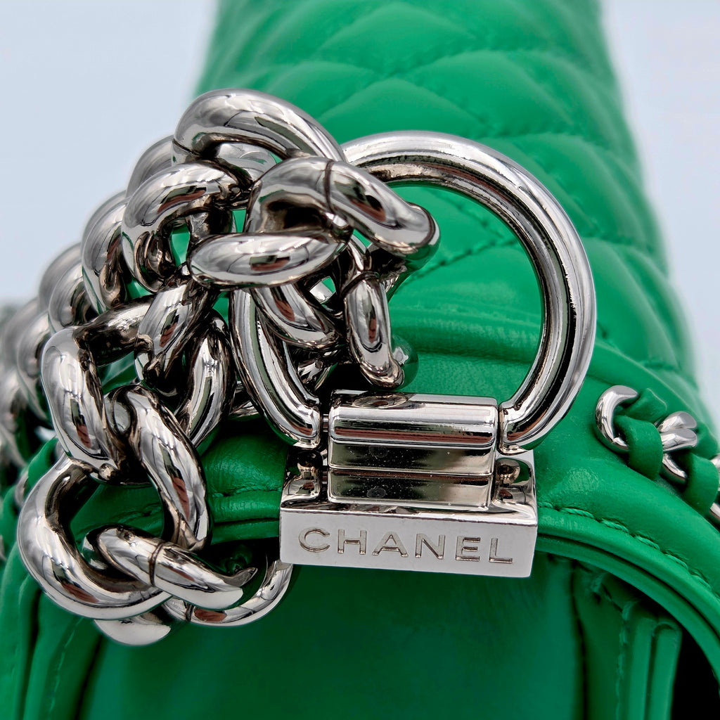 Sac à main en cuir Boy Vert