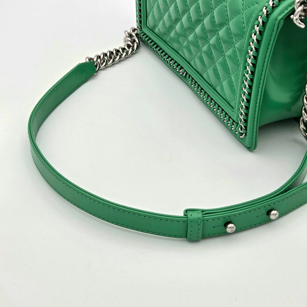 Sac à main en cuir Boy Vert