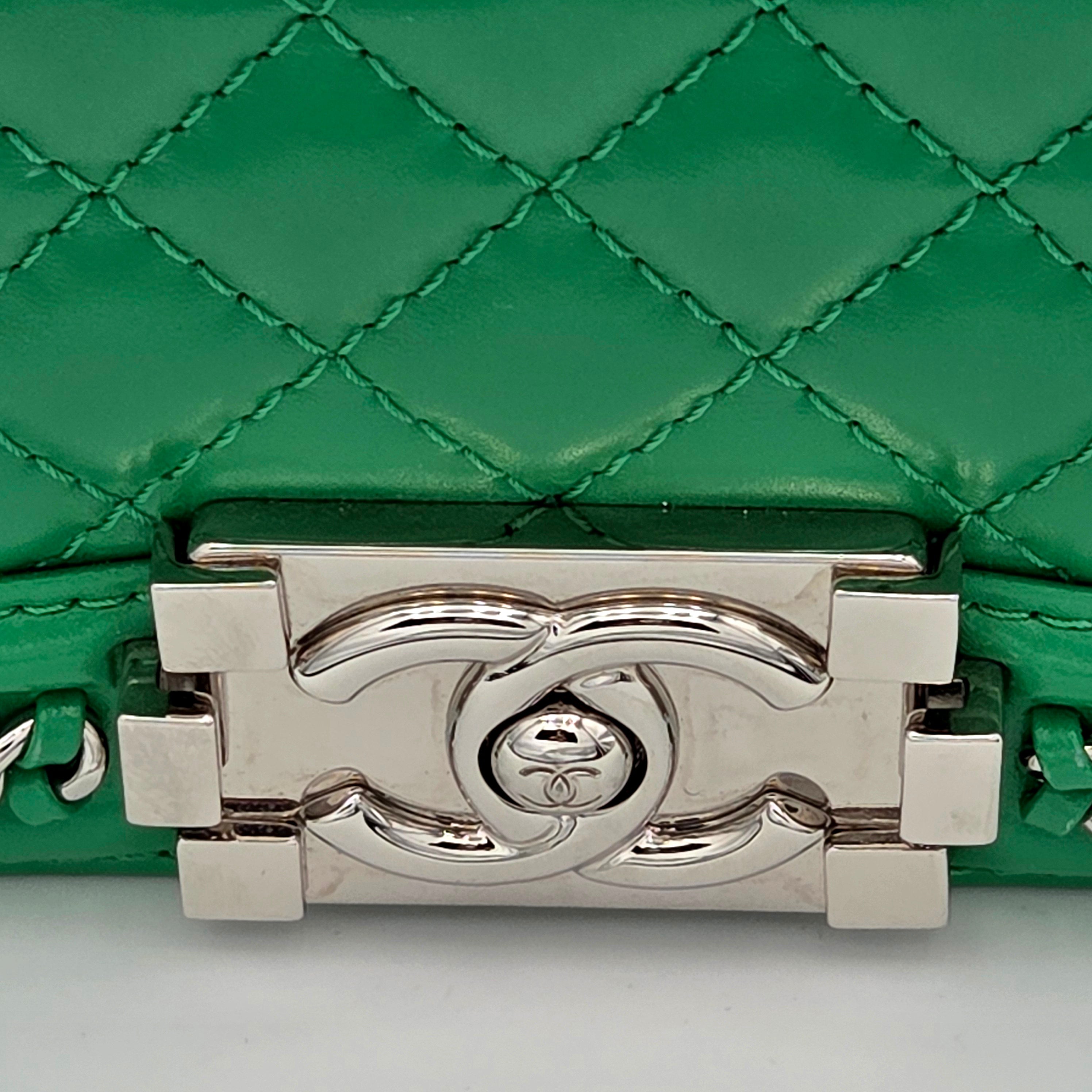 Sac à main en cuir Boy Vert