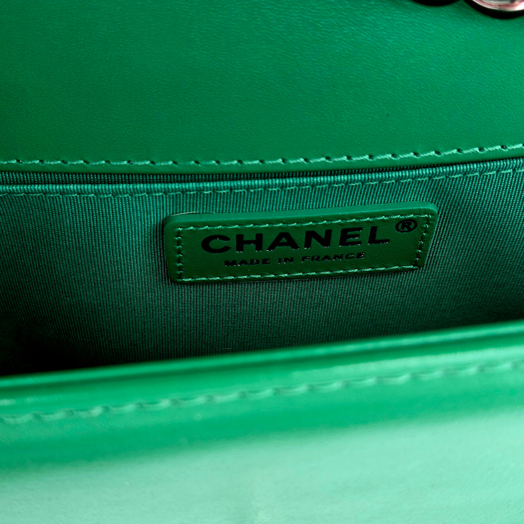Sac à main en cuir Boy Vert