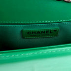 Sac à main en cuir Boy Vert