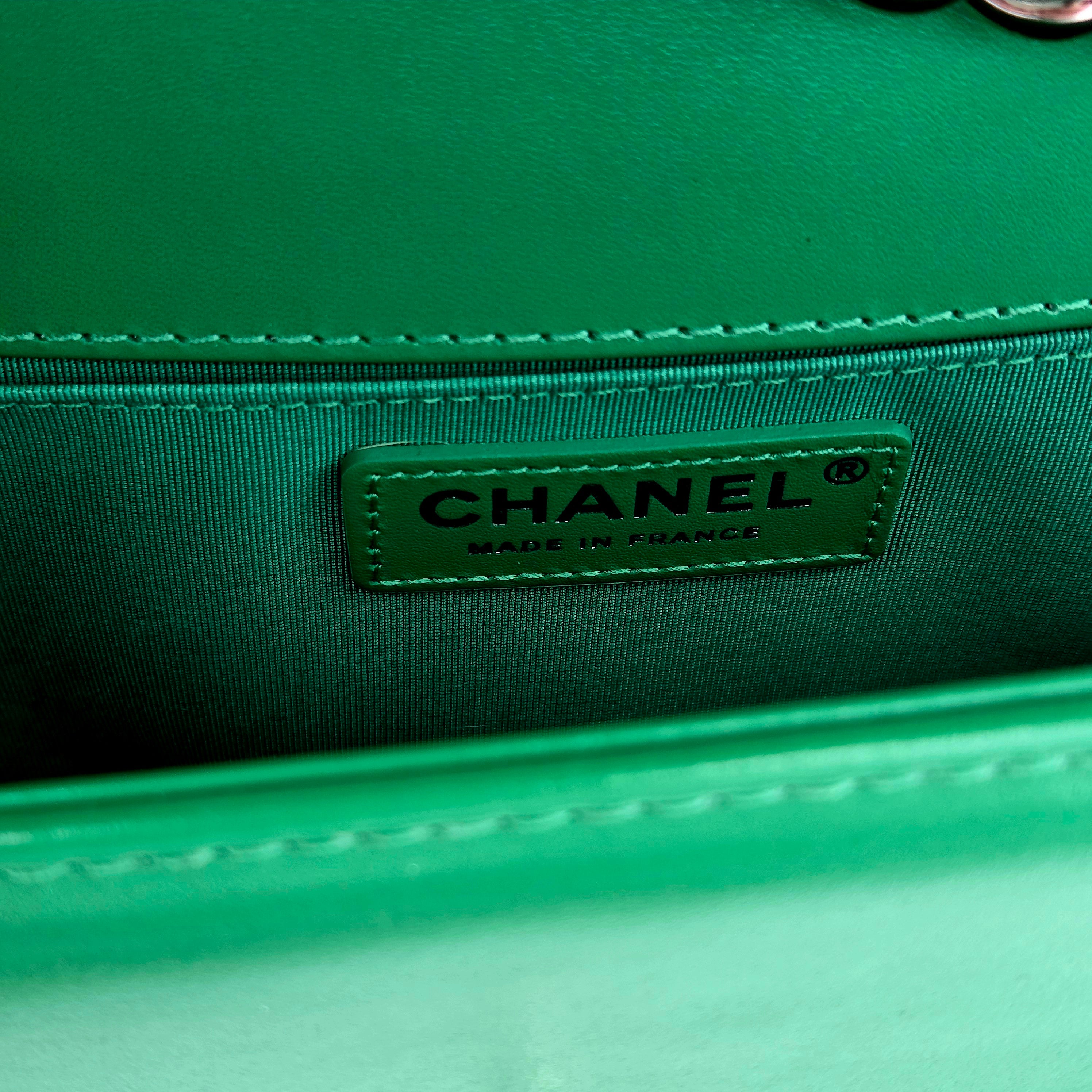 Sac à main en cuir Boy Vert