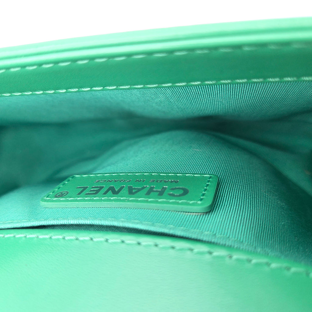 Sac à main en cuir Boy Vert