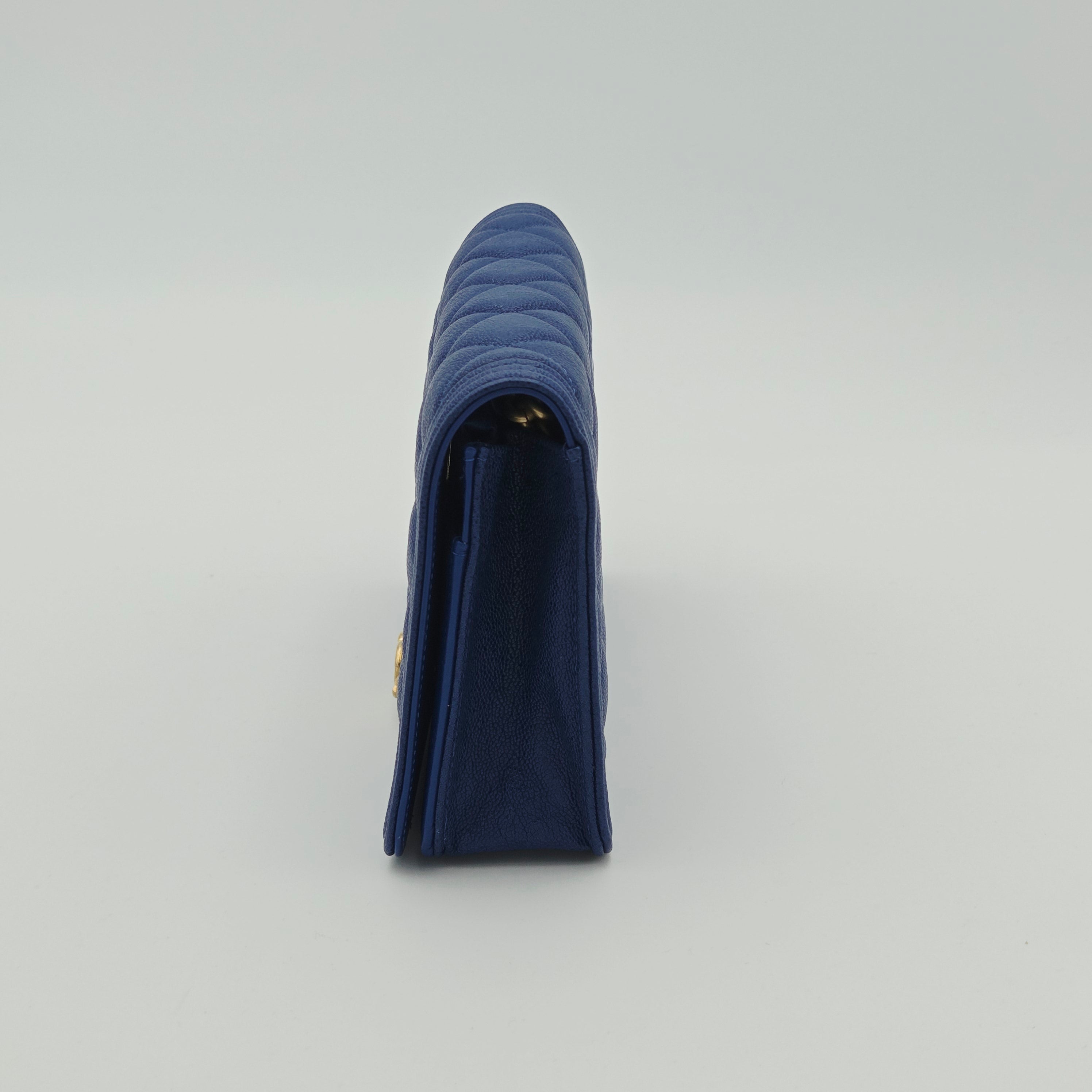 Sac Boy WOC en cuir Caviar Bleu