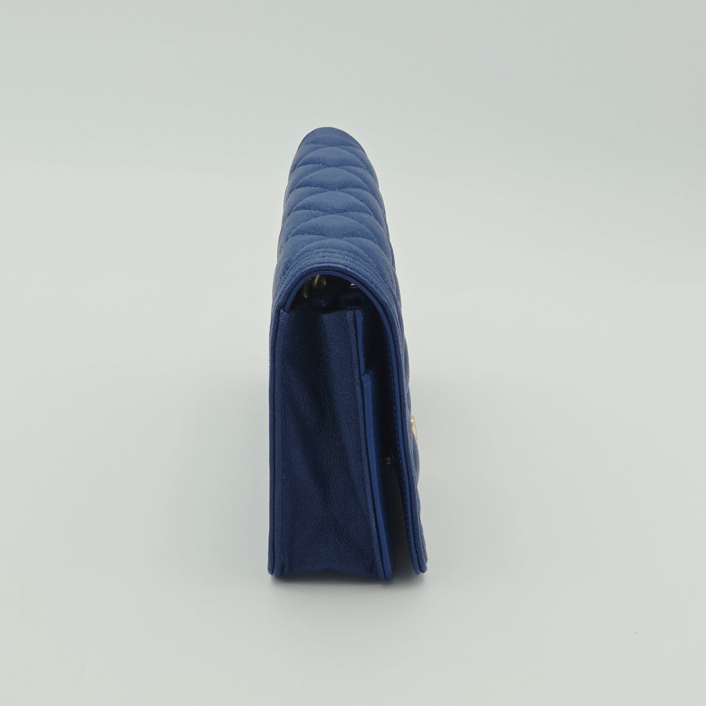 Sac Boy WOC en cuir Caviar Bleu