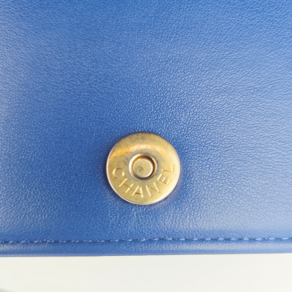 Sac Boy WOC en cuir Caviar Bleu