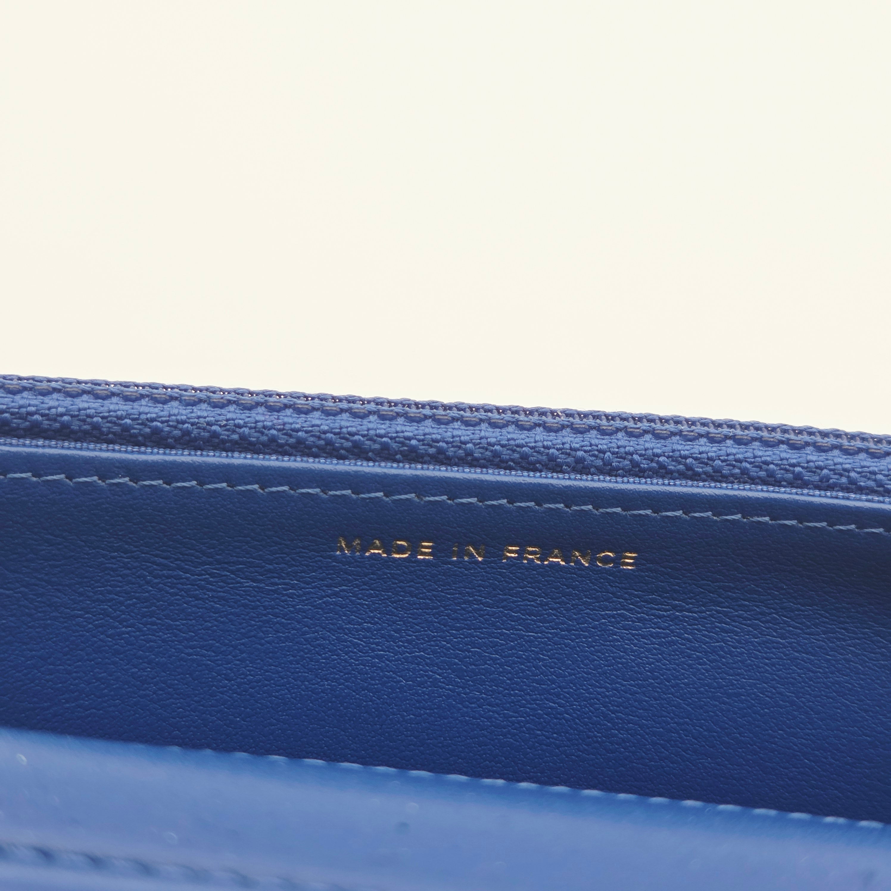 Sac Boy WOC en cuir Caviar Bleu