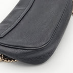 Sac à main en cuir noir Soho Long Flap