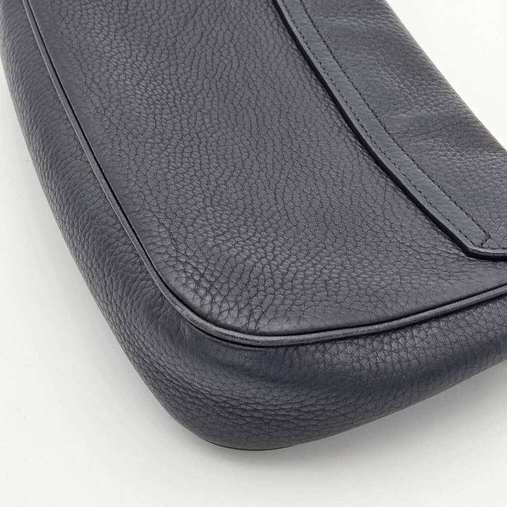 Sac à main en cuir noir Soho Long Flap